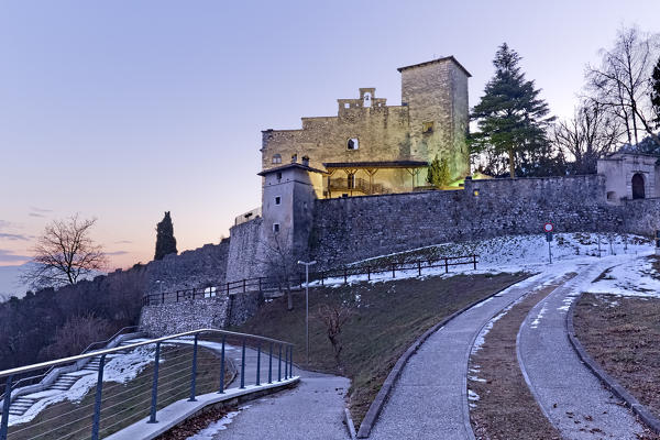 The ancient medieval castle of Castellano. Villa Lagarina, Trento province, Trentino Alto-Adige, Italy, Europe.