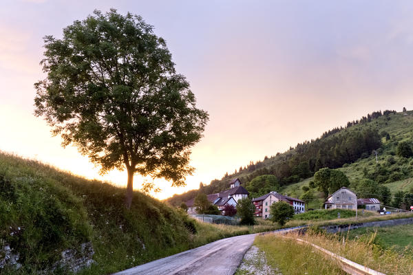 Sunset at the village of Campanella. The famous novel 