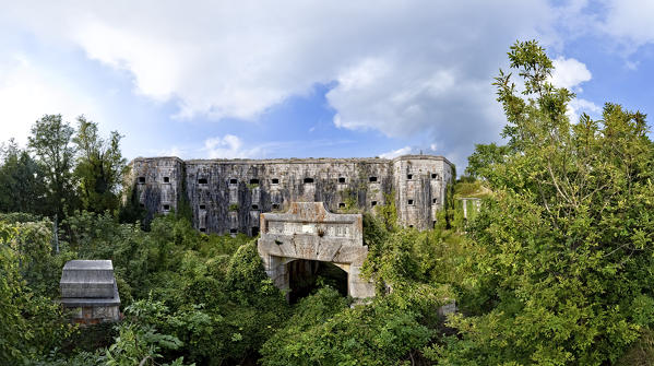 Fort Masua was part of the Lessinia fortifications and defended the city of Verona. Fumane, Lessinia, Verona province, Veneto, Italy, Europe.  