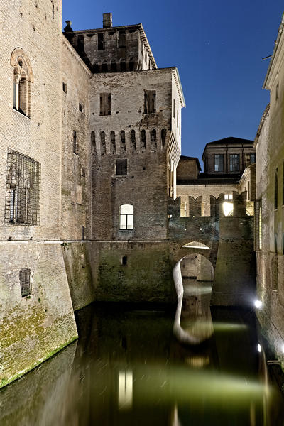 The moat of the castle of San Giorgio in Mantova. Lombardy, Italy, Europe.