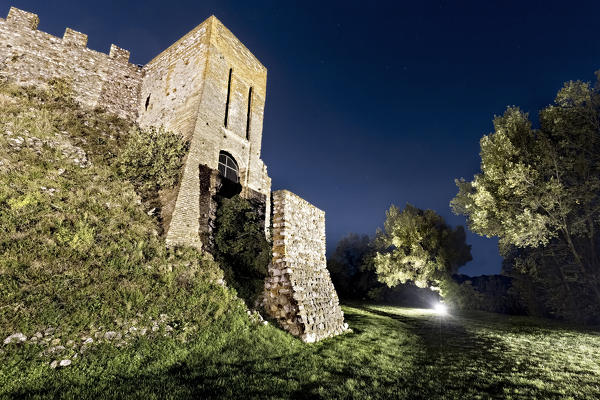 Relic of the ancient gateway of the Lonato castle. Lonato, Brescia province, Lombardy, Italy, Europe.