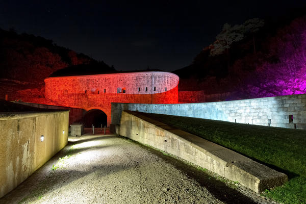 Fort Cadine was built by the Habsburg army and today is a museum of the Great War and the Trentino fortifications. Trento, Trentino Alto-Adige, Italy, Europe. 
