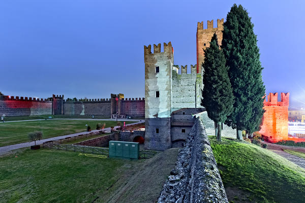 The Scaliger castle of Villafranca di Verona. Verona province, Veneto, Europe, Italy.