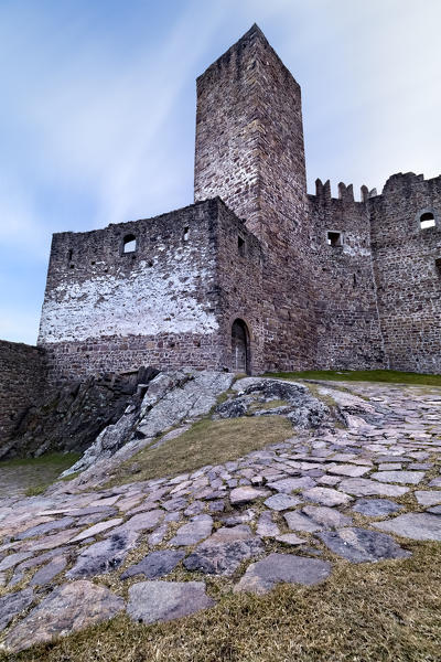 Keep and walls of the Appiano Castle. Appiano, Bolzano province, Trentino Alto-Adige, Italy, Europe.