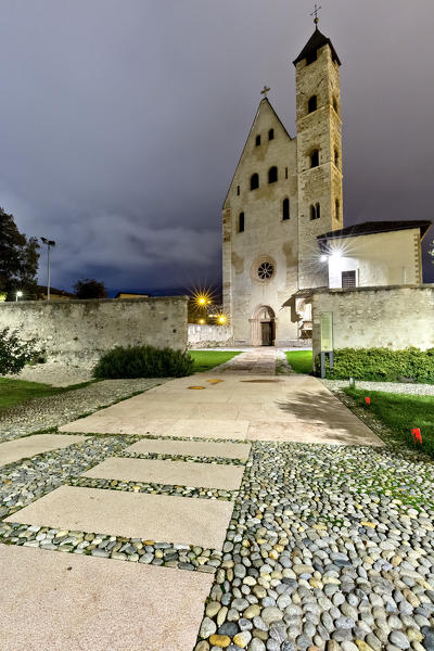 The Gothic church of Sant'Apollinare in Trento. Trentino Alto-Adige, Italy, Europe. 