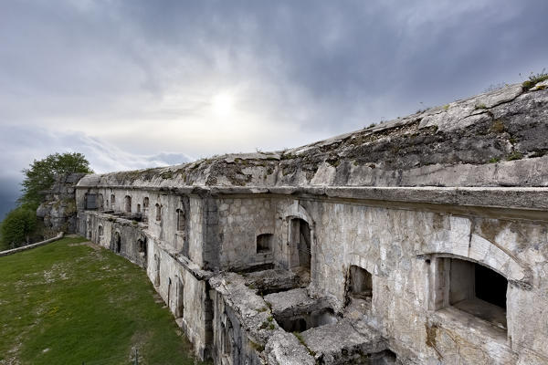 Fort Punta Corbin is an Italian fortress of the First World War. Treschè Conca, Roana, Vicenza Province, Veneto, Italy, Europe.