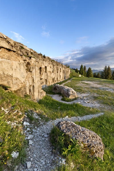 Fort Sommo Alto: relic of the Great War. Folgaria, Trento province, Trentino Alto-Adige, Italy, Europe.