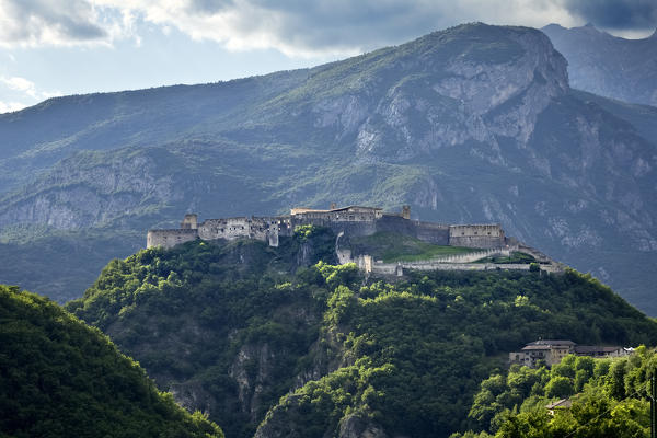 Beseno Castle is the largest medieval fortification in Trentino. Besenello, Trento province, Trentino Alto-Adige, Italy, Europe.