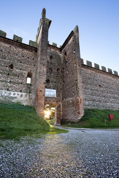 The Mantova gate of the Scaliger castle of Villafranca Veronese. Verona province, Veneto, Italy, Europe.