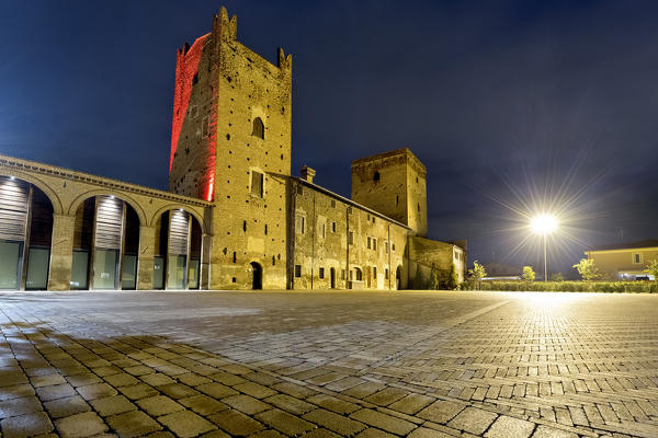 The Scaliger castle of Salizzole is one of the most important medieval complexes in the province of Verona. Verona province, Veneto, Italy, Europe.