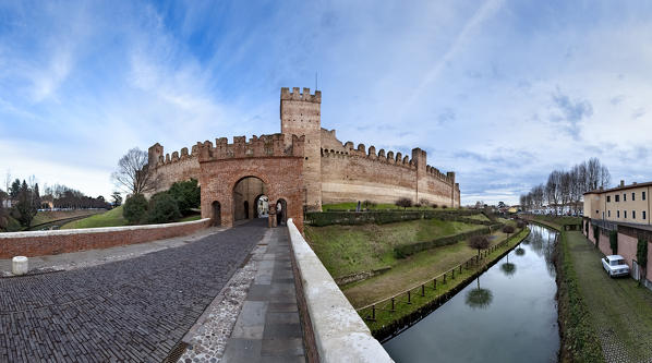 The Bassano gate is an entrance to the medieval town of Cittadella. Padova province, Veneto, Italy, Europe.