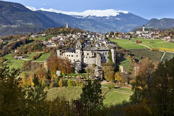 Presule Castle on the Sciliar plateau. Fiè allo Sciliar, Bolzano province, Trentino Alto-Adige, Italy, Europe.