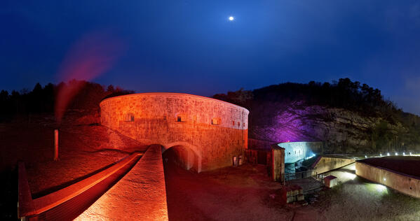 Fort Cadine is a nineteenth-century Habsburg fortress. Trento, Trentino Alto-Adige, Italy, Europe. 