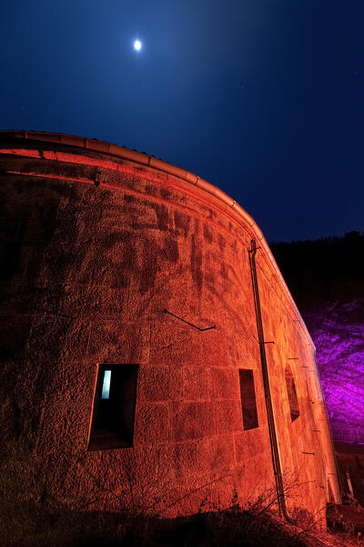 Night at Fort Cadine. Trento, Trentino Alto-Adige, Italy, Europe. 