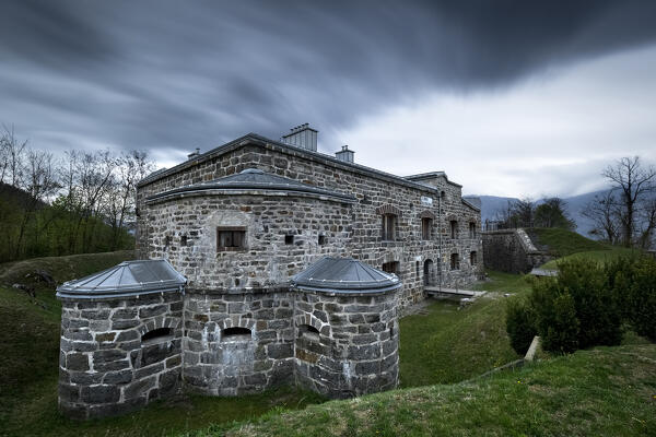 The Austro-Hungarian fortress of Colle delle Benne. Levico Terme, Valsugana, Trentino, Italy.