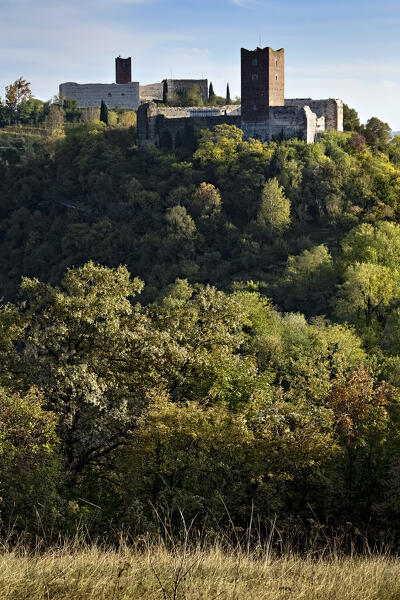 The castle of the Villa and the castle of Bellaguardia are known as Romeo's Castle and Juliet's Castle. Montecchio Maggiore, Vicenza province, Veneto, Italy.