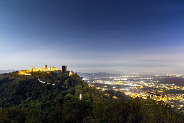 The castle of the Villa and the castle of Bellaguardia are known as Romeo's Castle and Juliet's Castle. Montecchio Maggiore, Vicenza province, Veneto, Italy.