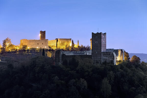 The castle of the Villa and the castle of Bellaguardia are known as Romeo's Castle and Juliet's Castle. Montecchio Maggiore, Vicenza province, Veneto, Italy.