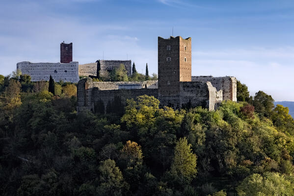 The castle of the Villa and the castle of Bellaguardia are known as Romeo's Castle and Juliet's Castle. Montecchio Maggiore, Vicenza province, Veneto, Italy.