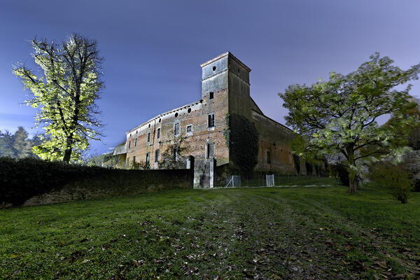 The fortress of Nogarole Rocca is a historic building that dates back to the 14th century. Verona province, Veneto, Italy.