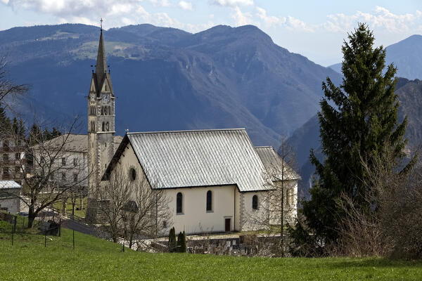 Luserna: the church of Sant'Antonio di Padova. Alpe Cimbra, Trentino, Italy.