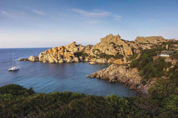 View on the bay of Cala Spinosa, Capo Testa, Santa Teresa di Gallura, Sassari province, Sardinia, Italy, Europe.