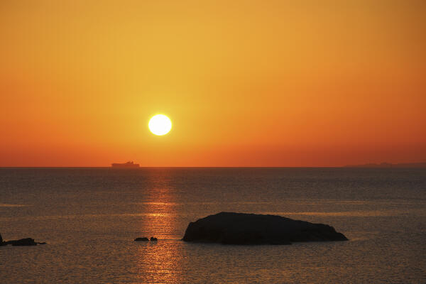 Sunset from Bassa Trinita, Cala Trinita, La Maddalena island, Sassari province, Sardinia, Italy, Europe.
