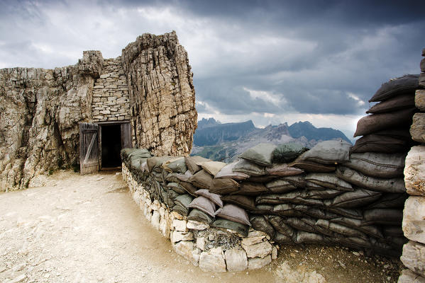 Europe,Italy,Veneto,Dolomities, Belluno district,
Trenches of World War II