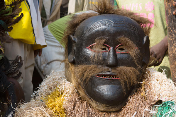 Africa,Malawi,Lilongwe district.
Traditional masks of Malawi