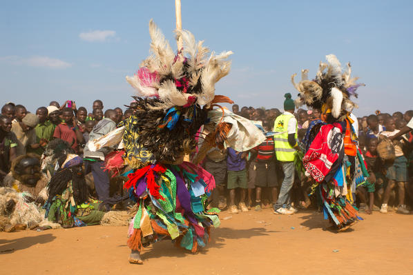 Africa,Malawi,Lilongwe district.
Traditional masks of Malawi