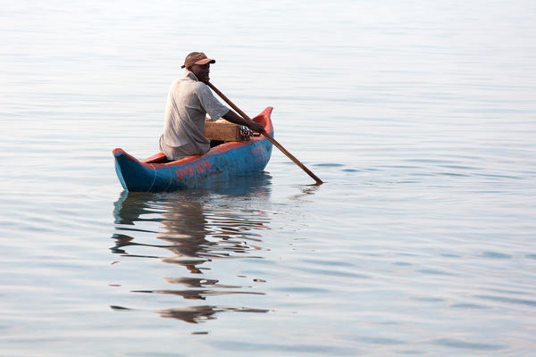 Africa,Malawi,Salima district.
Fisherman 