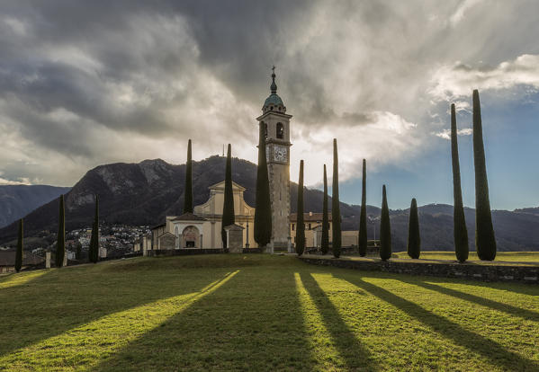 The church of Gentilino in Lugano district , Gentilino,lugano,canton ticino, switzerland, europe