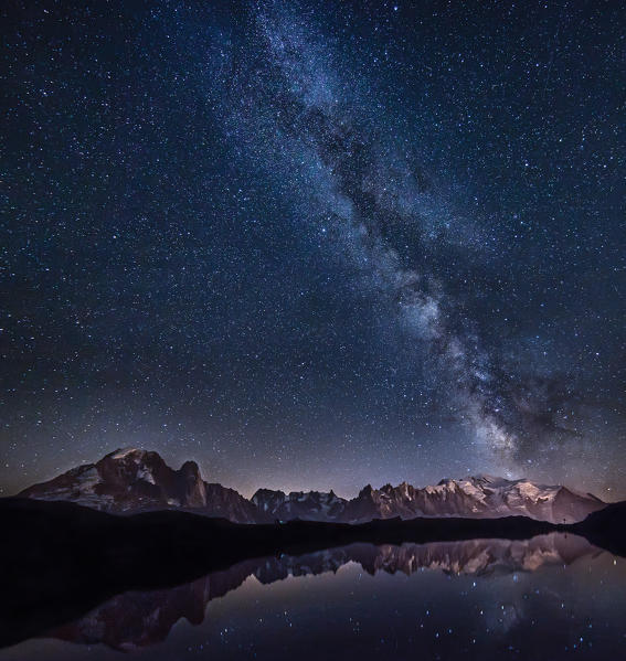 Milky Way ,Cheserys lake, Chamonix, France 