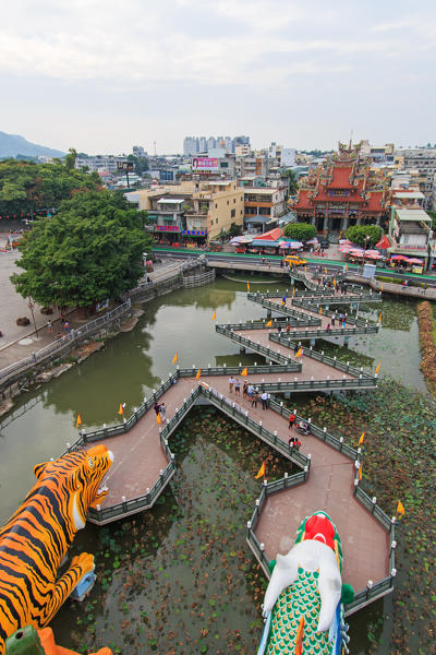 Dragon And Tiger Pagodas at Lotus Pond, Kaohsiung, Taiwan