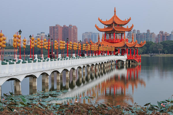 Dragon And Tiger Pagodas at Lotus Pond, Kaohsiung, Taiwan