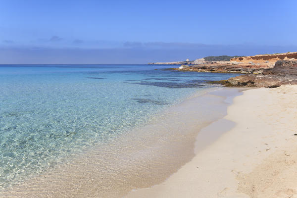 Beach of Cala Comte in Ibiza, Spain