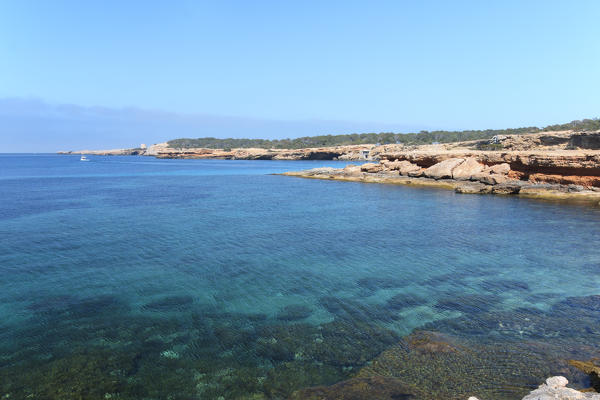 Beach of Cala Comte in Ibiza, Spain