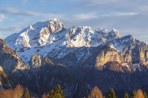 Schiara group, mountain in the southern Dolomites, Belluno, Veneto, Italy
