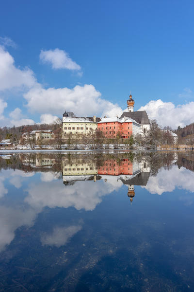 Hoeglwoerth abbey of St Peter and Paul, Aaugustinian monastery near Anger, Rupertiwinkel, Upper Bavaria, Germany