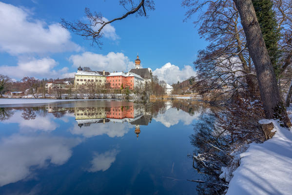 Hoeglwoerth abbey of St Peter and Paul, Aaugustinian monastery near Anger, Rupertiwinkel, Upper Bavaria, Germany