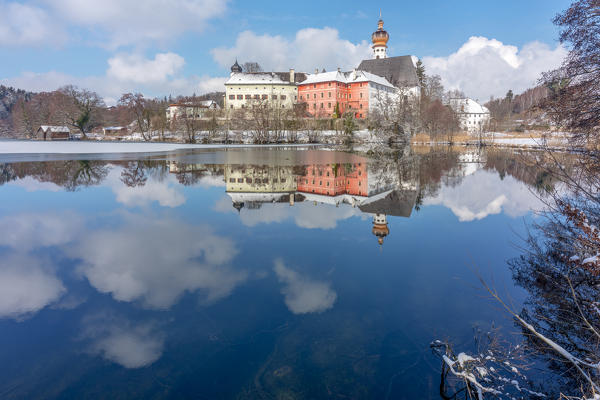 Hoeglwoerth abbey of St Peter and Paul, Aaugustinian monastery near Anger, Rupertiwinkel, Upper Bavaria, Germany