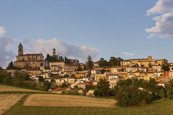 Monferrato, Alessandria district, Piedmont, Italy. Landscapes of the Monferrato wine region,Vignale Monferrato village