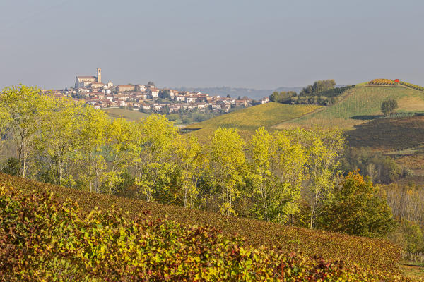 Monferrato, Asti district, Piedmont, Italy. Autumn in the Monferrato wine region, Grana village
