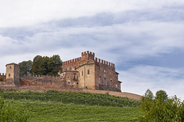 Monferrato, Asti district, Piedmont, Italy. Landscapes of the Monferrato, Montemagno Castle