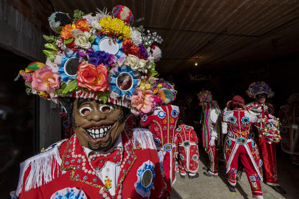 Aosta valley, Allein, Italy. Alpine carnival Coumba Freida
