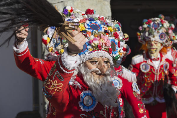 Aosta valley, Allein, Italy. Alpine carnival Coumba Freida