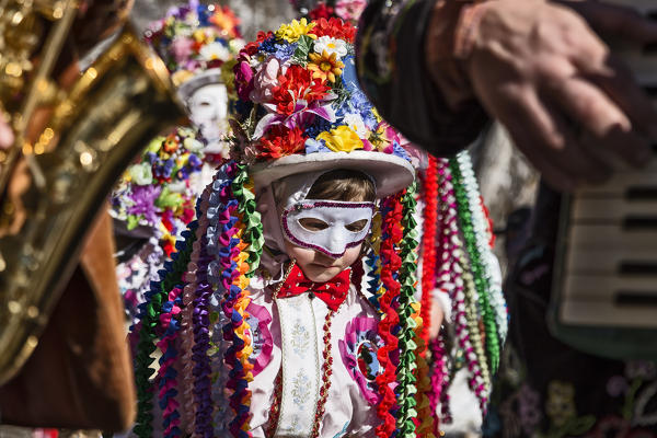 Aosta valley, Allein, Italy. Alpine carnival Coumba Freida