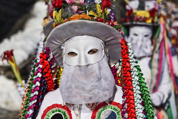 Aosta valley, Allein, Italy. Alpine carnival Coumba Freida