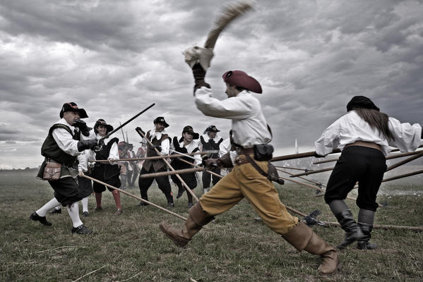 Volvera,Turin,Piedmont,Italy. Battle of Marsaglia historical reenactment