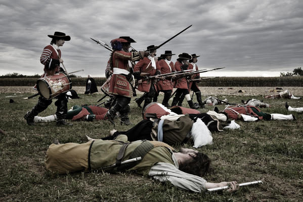 Volvera,Turin,Piedmont,Italy. Battle of Marsaglia historical reenactment